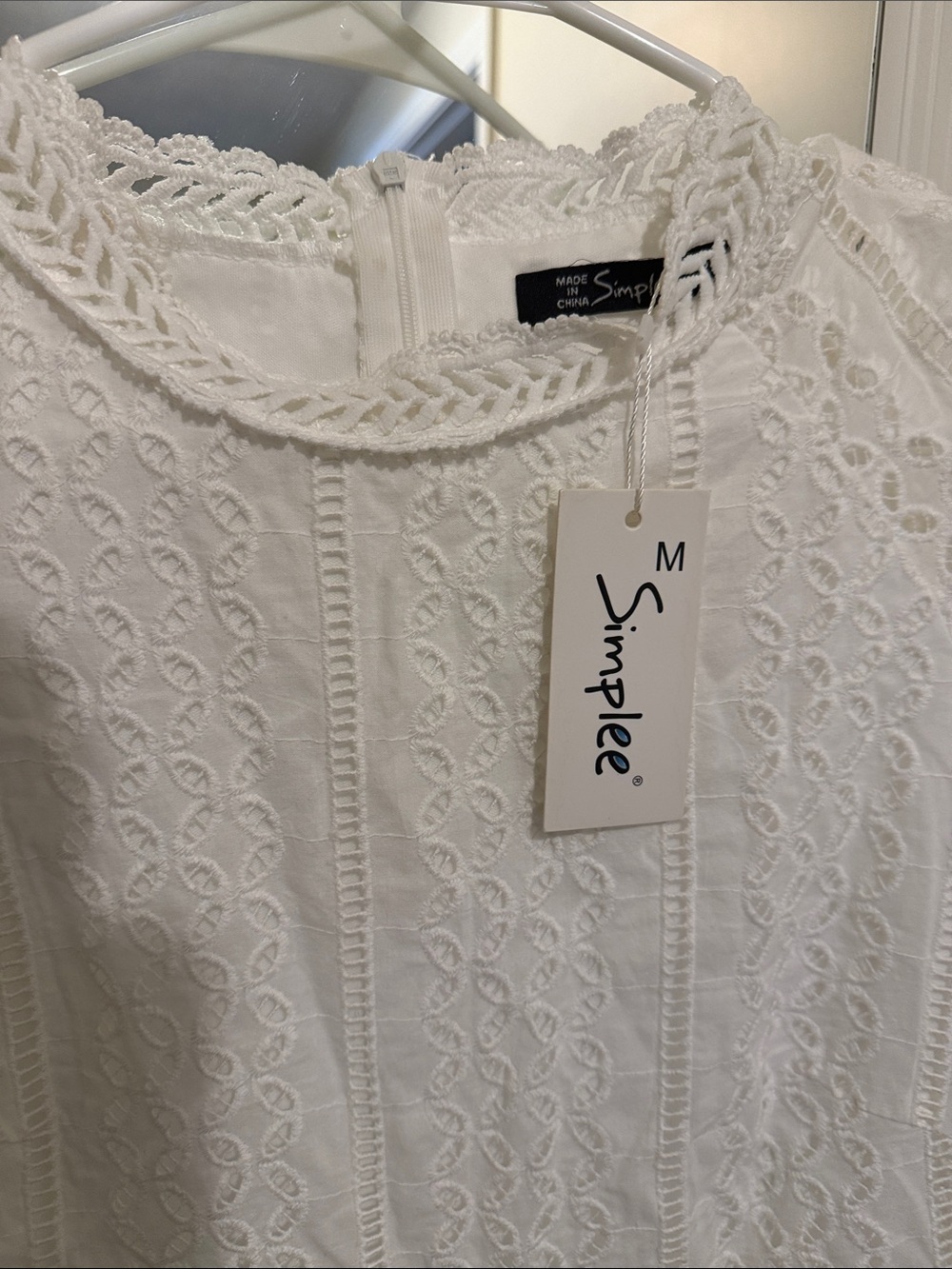 Simplee Apparel Cream Lace Mini Dress - Picture 3 of 5